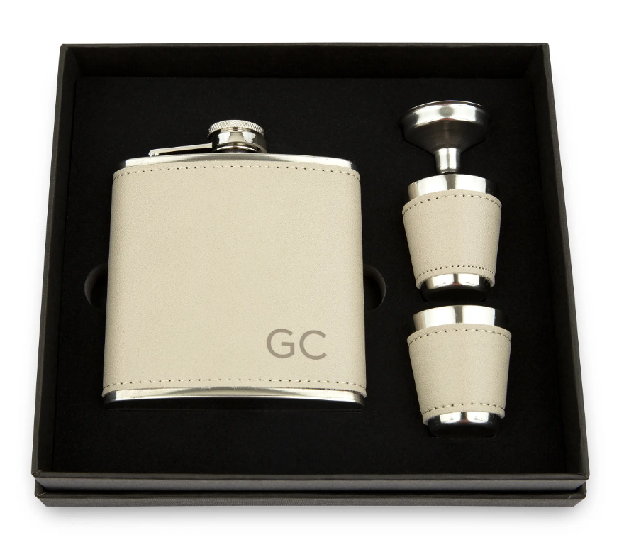 Monogram Flask Gift Set